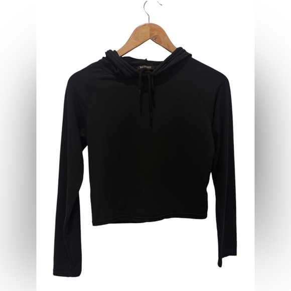 B Free Black Crop Top Hoodie XL - Picture 1 of 7